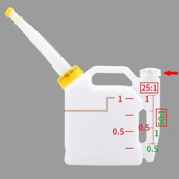 Butelka do mieszania oleju benzynowego dwie 1,5 l z dziobkiem