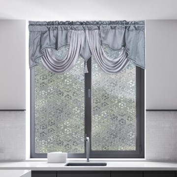 Kieszeń na pręt Valance Oddychająca zasłona okienna Panel Poziomy okien Decor Szary