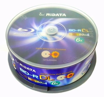 RiData BD-R DL 50ГБ x6 1 шт. конверт для компакт-диска