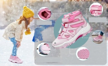 BUTY ZIMOWE DZIECIĘCE ŚNIEGOWCE RZEPY rozm. 33