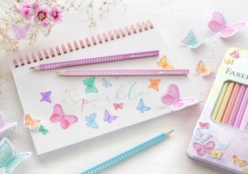 Мелки-карандаши Faber-Castell 24 шт с ластиком