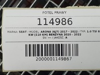 фото thumb №11, Сиденье правый перед кожа fr czerwona nić seat arona europa 2020