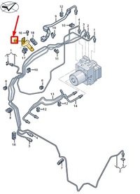 фото thumb №1, Audi e-tron gt brake line кронштейн 9j1614514