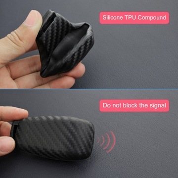 Для Mercedes Benz Smart Car Key Case Cover Holder Shell ТПУ Углеродное волокно