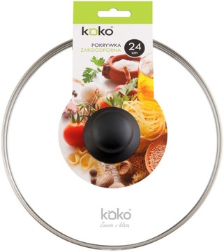 KOKO - Pokrywka żaroodporna - szklana - 24 cm
