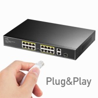 Коммутатор CUDY FS1018PS1 16xFE PoE+ 200 Вт 1xSFP