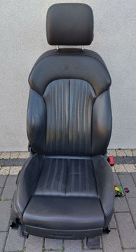 фото thumb №11, Audi a6 s6 c7 4g рестайлінг 15-18 s-line сидіння правий переднє чорна шкіра uk