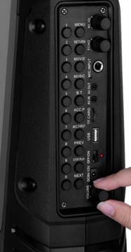 Динамик Auna, экран 14 дюймов, караоке, Bluetooth, USB-микрофон, перезаряжаемый