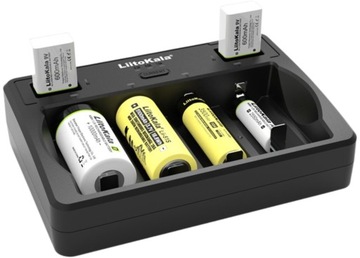Uniwersalna Ładowarka LiitoKala Lii-D4 Li-ion 18650 AA AAA z adapterem EU