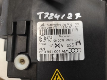 фото thumb №9, Audi a4 b7 04- лампа правая bi ксенон 8e0941004am -сцепление