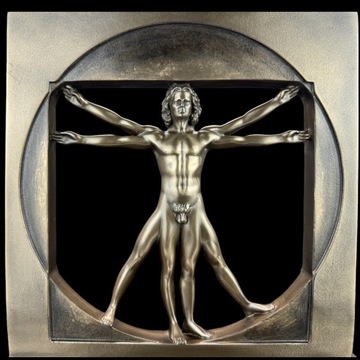 RZEŹBA LEONARDO DA VINCI człowiek witruwiański figurka VERONESE WU72944A4