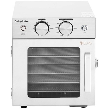 СУШИЛКА ДЛЯ ПИЩЕВЫХ СРЕДСТВ 30-90°C 6 СЕГМЕНТОВ 500 ВТ СТАЛЬ