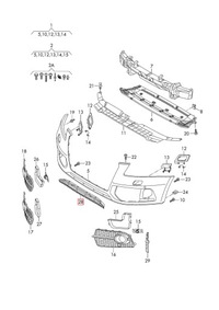 фото thumb №6, Решітка впуск повітря do audi q5 8r 2013-2017 оригінальний 8r0807647c