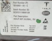 Tesla 3 3 рестайлінг  фара led правий 1514953-00-c Зі Шроту, фото thumb
