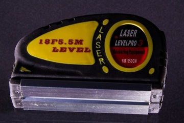 Poziomica LASEROWA Krzyżowa + miara 5,5 M LASERLINER - EP001