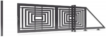 Brama Wjazdowa Dwuskrzydłowa FREESTYLE BR1422 Ocynk + RAL 120x400 cm
