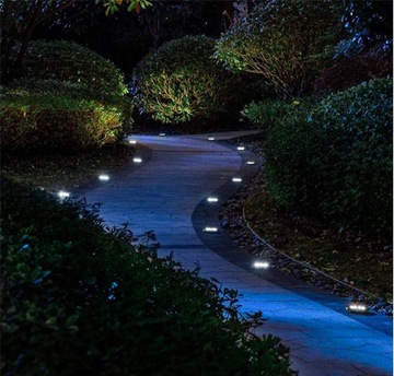 8PCS Солнечные наземные фонари 8LED Погребенные светодиодные солнечные наземные фонари