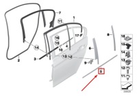 фото thumb №7, Bmw 3 f30, f80 rear left outer door воздуховод cover 51357260535 7260535 oem