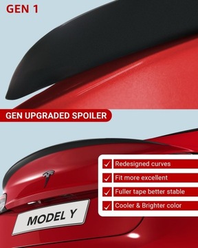 фото thumb №9, Спойлер спойлер tesla модель y чорний блиск