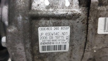 Компрессор кондиционера 8E0260805BP Audi A4 B7 07-