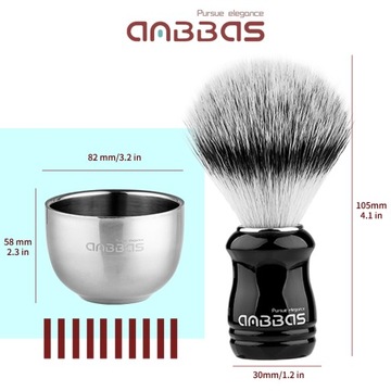 ANBBAS 3in1 Набор помазков для бритья из синтетических волос барсука