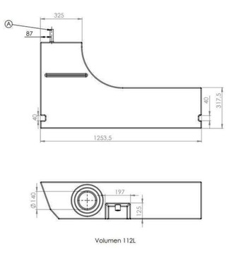 Бак для воды Fiat Ducato Tank 112 L - Aplast