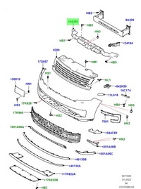 фото thumb №10, Новый оригинальный кронштейн крепление бампера new range rover l460 lr150979