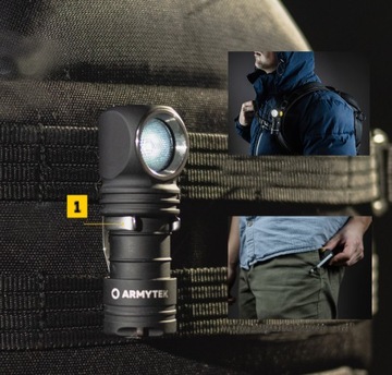LATARKA NA KEMPING SPORTOWA ROWEROWA WIZARD C1 PRO COLD WHITE 1000 LUMENÓW