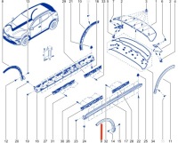 фото thumb №16, Нова oem номер молдинг крила ліва передня renault megane ev e-tech