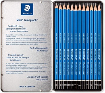 Набор карандашей STAEDTLER MARS Lumograph 6B-4H, 12 шт.