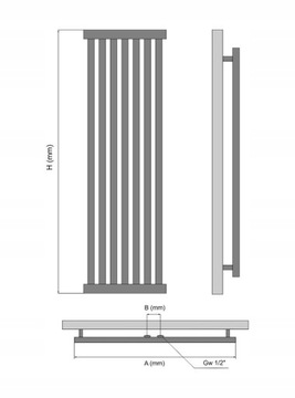 Декоративный радиатор AQUA 120x32 MATTE WHITE 342W