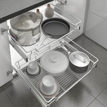4x Кухонный телескопический ящик, 60см