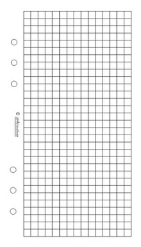 Вкладыш-переплет для блокнота, белый, GRID print, A6, 9,9x17 см.