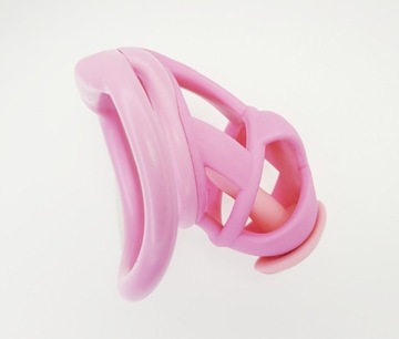 Mały Różowy Pas cnoty, Chastity Cage 4 Oringi Dilator M