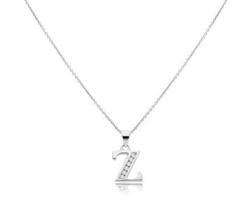 Серебряная цепочка с буквой Z, женское колье p925
