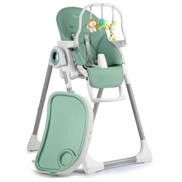 Стульчик для кормления со столиком, зеленый лежак Belo + игрушечная штанга
