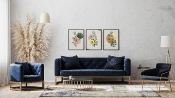 Liście zestaw 3 plakaty 21x30 do salonu sypialni