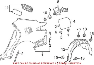 фото thumb №6, Toyota повітропровід assembly quarter v для  avalon camry mirai tundra оригінальний