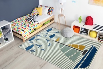 ДЕТСКИЙ КОВЕР PETIT 140x190 BOAT GREEN #GR4228