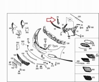 фото thumb №3, Mercedes s w222 направляющая кронштейн бампера перед