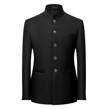 Мужской пиджак 7XL, мужской модный китайский воротник-стойка
