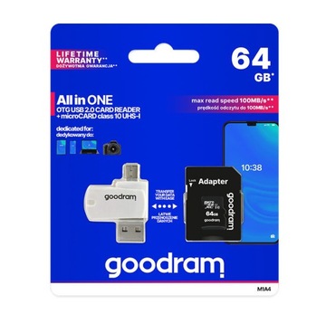 Karta MICROSD 64GB do kamerki samochodowej