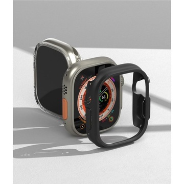 НАБОР RINGKE SLIM 2-PACK APPLE WATCH ULTRA 1 / 2 (49 ММ) ПРОЗРАЧНЫЙ и МАТОВЫЙ ЧЕРНЫЙ