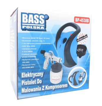 ЭЛЕКТРИЧЕСКИЙ ПИСТОЛЕТ ДЛЯ ПОКРАСКИ BASS + КОМПРЕССОР