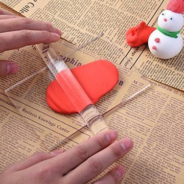 Скалка из твердой глины 2x20 см, скалка