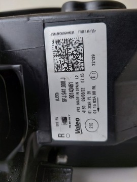 фото thumb №7, Seat tarraco 5fj лампа правая перед 5fj941008 j полный led оригинал