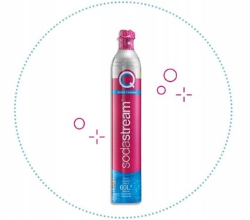 Розовый баллон с CO2 SodaStream на 60 л воды