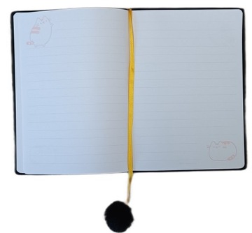 Pamiętnik Pluszowy z Pomponem Pusheen The Cat A5 Mięciutki Notes Czarny