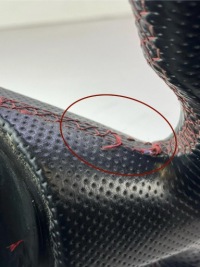 фото thumb №9, Воздуховод кожаный skoda fabia ii monte carlo czerwona нитка