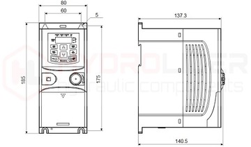 SILNIK ELEKTRYCZNY 2,2kW 400V I REGULATOR OBROTÓW FALOWNIK WEKTOROWY